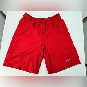 Vintage Nike Basketball Shorts Mens L Shiny Silky Dazzle Baggy Y2K Mesh Red